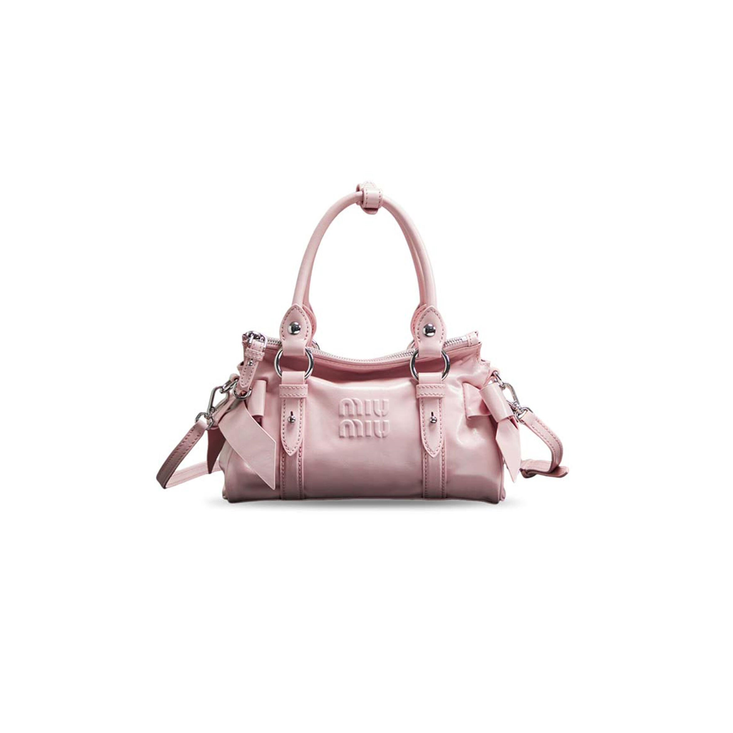 M1v M1v SMALL LEATHER BOWLING TOTE BAG 5BA336 (24*14*10.5cm)